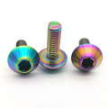 Motorcycle disc brake plate titanium umbrella head screw